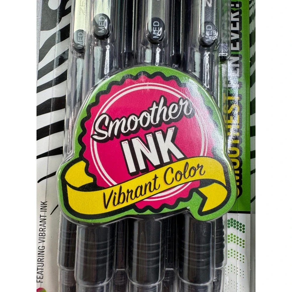 Zebra Z-Grip Retractable Ballpoint Pens Black Ink Medium 1.0mm 35 Count Bulk Lot